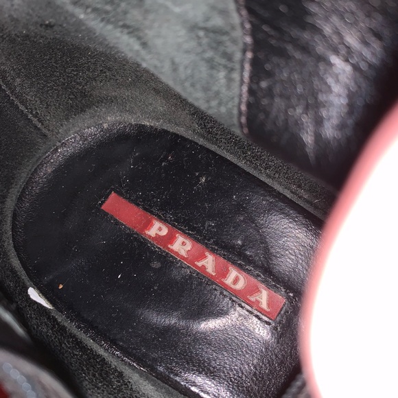 Leather Prada wedge boots - Picture 7 of 8